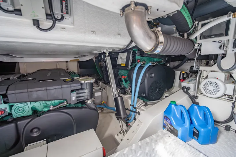 Slide: The Image of Engine room of 2024 Wajer 55 HT yacht, showcasing mechanical components and equipment. - 41