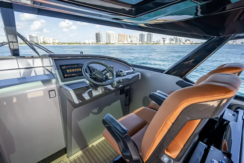Slide: The Image of Interior of 2024 Wajer 55 HT yacht with modern helm and luxurious seating. - 71