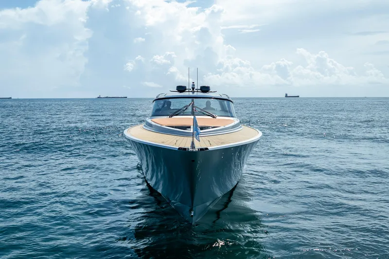 Slide: The Image of 2024 Wajer 55 HT yacht on open sea under a cloudy sky. - 8