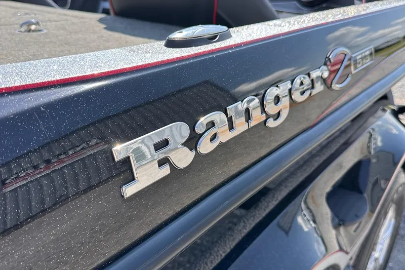 Slide: The Image of 2017 Ranger Z519 boat with metallic finish and logo detail. - 20