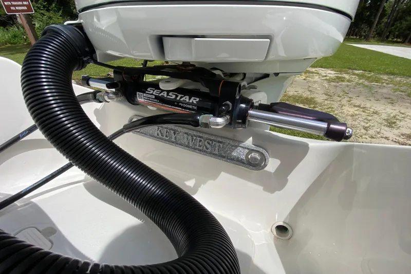 Slide: The Image of 2023 Key West 239 FS boat with SeaStar hydraulic steering system. - 40