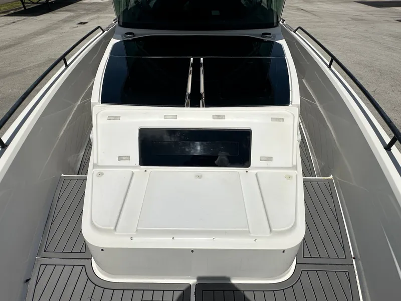 Slide: The Image of 2020 Axopar 37 XC CROSS CABIN boat deck with sleek design and modern features. - 27