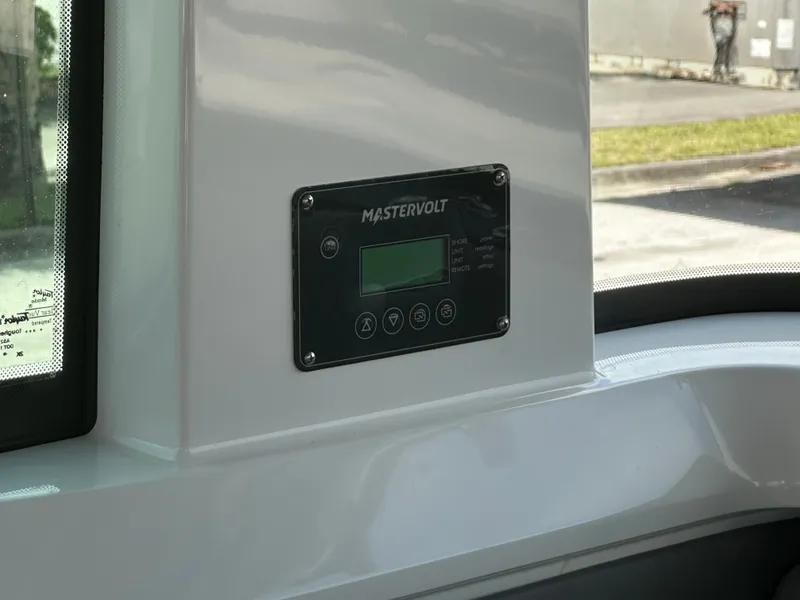 Slide: The Image of Mastervolt control panel inside 2020 Axopar 37 XC CROSS CABIN boat. - 42