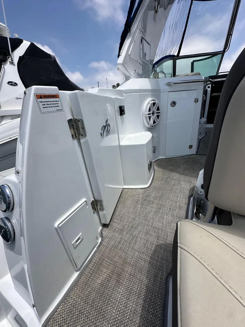 Slide: The Image of 2020 Monterey 355 Sport Yacht interior with sleek design and modern amenities. - 22