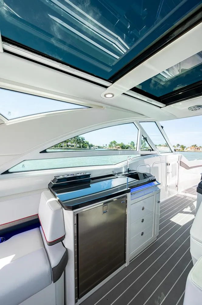 Slide: The Image of 2019 Formula 430 Super Sport Crossover interior with sleek design and modern amenities. - 29