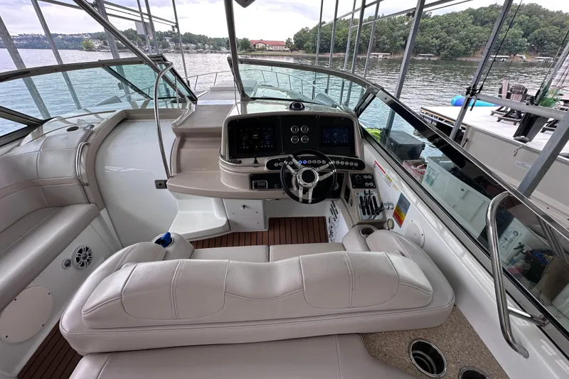 Slide: The Image of Luxurious interior of 2008 Formula 400 Super Sport yacht with plush seating and modern amenities. - 19