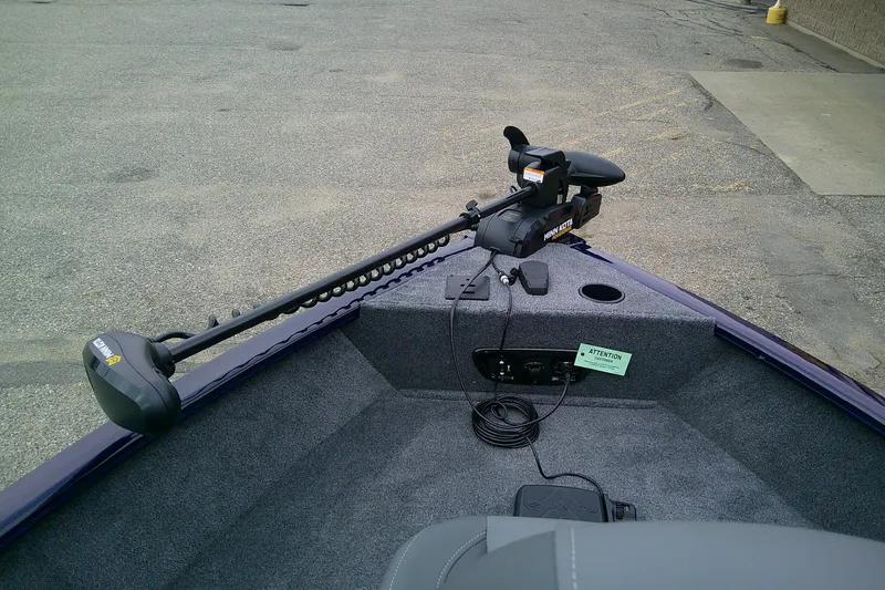 Slide: The Image of 2026 Tracker Pro Guide V-175 WT boat with Minn Kota trolling motor. - 3