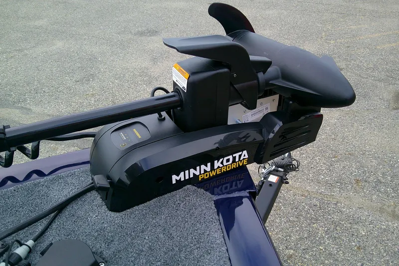 Slide: The Image of Minn Kota PowerDrive motor on 2026 Tracker Pro Guide V-175 WT boat. - 74