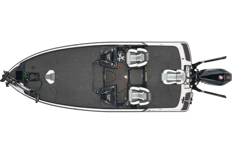 Slide: The Image of 2026 Nitro Z21 XL Pro boat dashboard with Garmin navigation system and foot pedal controls. - 4
