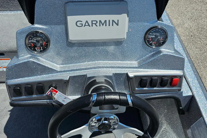 Slide: The Image of Dashboard of 2026 Nitro Z18 Pro boat with Garmin display and gauges. - 7