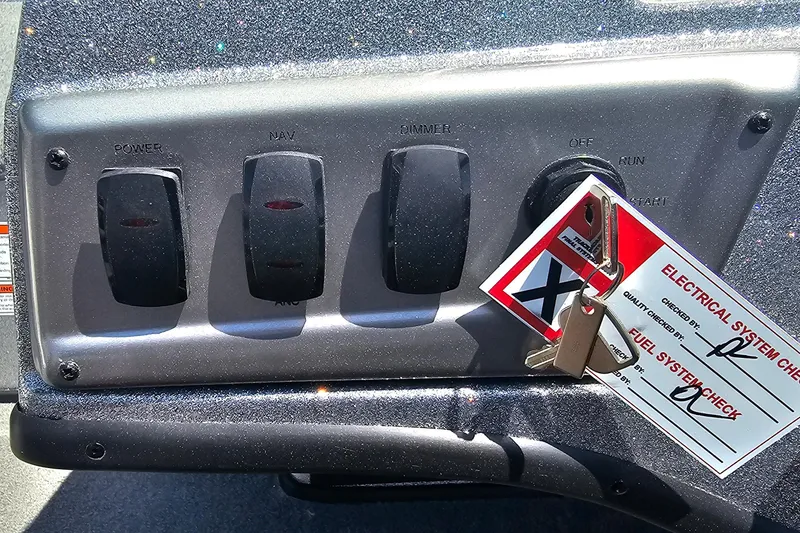 Slide: The Image of Control panel of Nitro Z18 Pro 2026 with switches and keys for electrical and fuel system checks. - 8