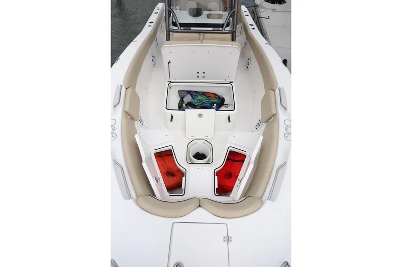 Slide: The Image of Manufacturer Provided Image: 2018 Sea Fox 266 Commander boat interior with storage compartments. - 9