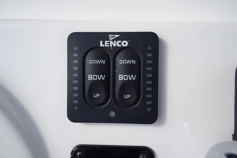 Slide: The Image of Lenco trim tab control panel on 2019 Tidewater 220 LXF boat. - 25