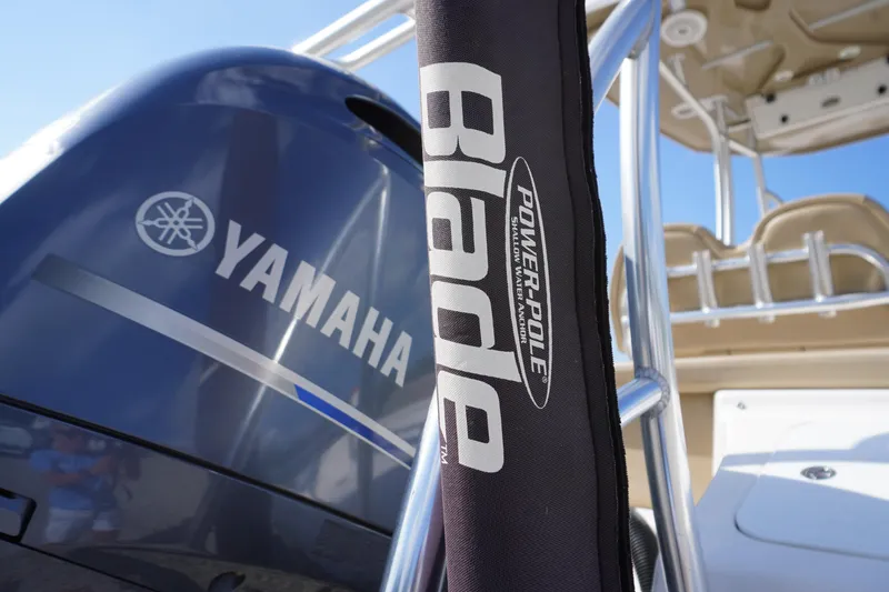 Slide: The Image of 2019 Tidewater 220 LXF boat with Yamaha engine and Power-Pole Blade anchor. - 47