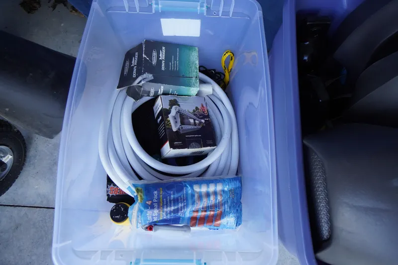 Slide: The Image of Storage box with marine supplies for 2019 Tidewater 220 LXF boat. - 53
