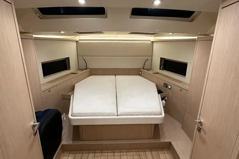 Slide: The Image of Luxurious interior cabin of 2021 Beneteau Oceanis 55.1 yacht with modern design. - 76