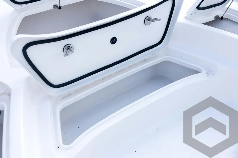 Slide: The Image of Open storage compartment on 2026 Tidewater 2410 Bay Max boat. - 38