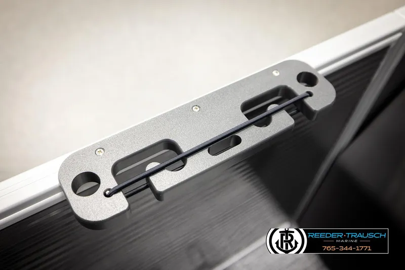 Slide: The Image of 2026 Bennington 168 SFSE boat detail with Reeder-Trausch Marine branding. - 40