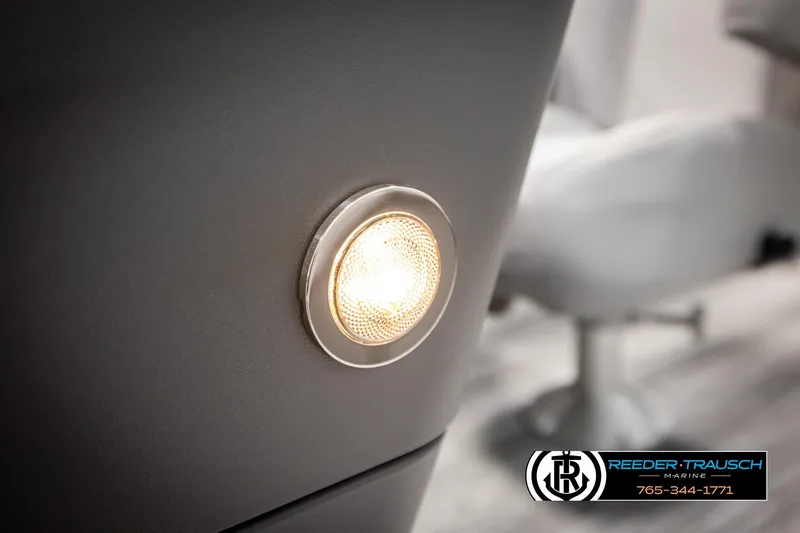 Slide: The Image of Close-up of a 2026 Bennington 168 SFSE boat interior light fixture. - 43