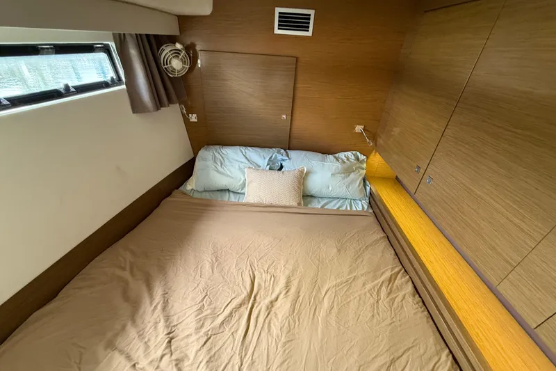 Slide: The Image of Cozy bedroom interior of 2015 Fountaine Pajot Summerland 40 LC yacht. - 106