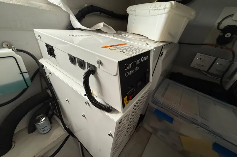 Slide: The Image of Cummins Onan generator in 2015 Fountaine Pajot Summerland 40 LC yacht engine room. - 113