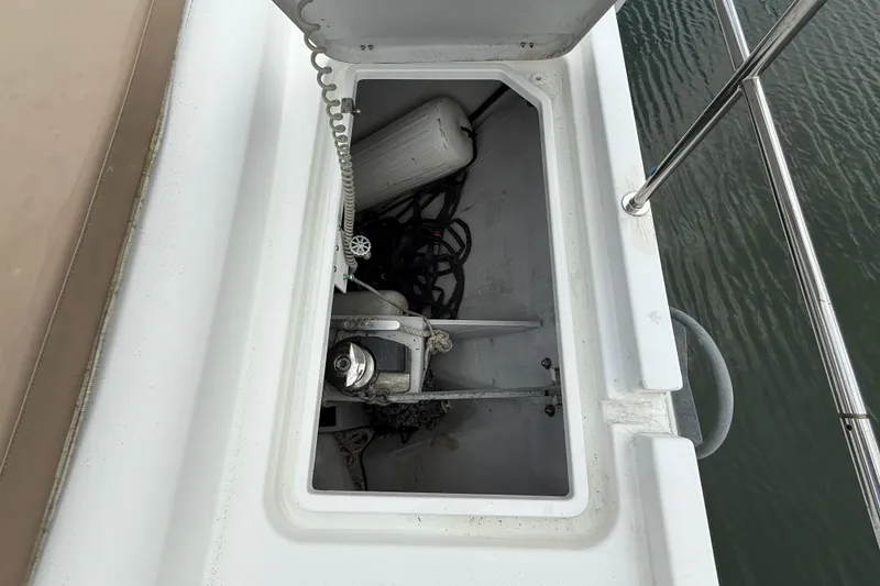 Slide: The Image of Anchor locker of 2015 Fountaine Pajot Summerland 40 LC with ropes and equipment. - 27