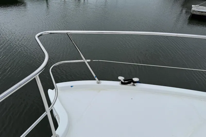 Slide: The Image of Bow of 2015 Fountaine Pajot Summerland 40 LC catamaran with railing and cleat. - 28