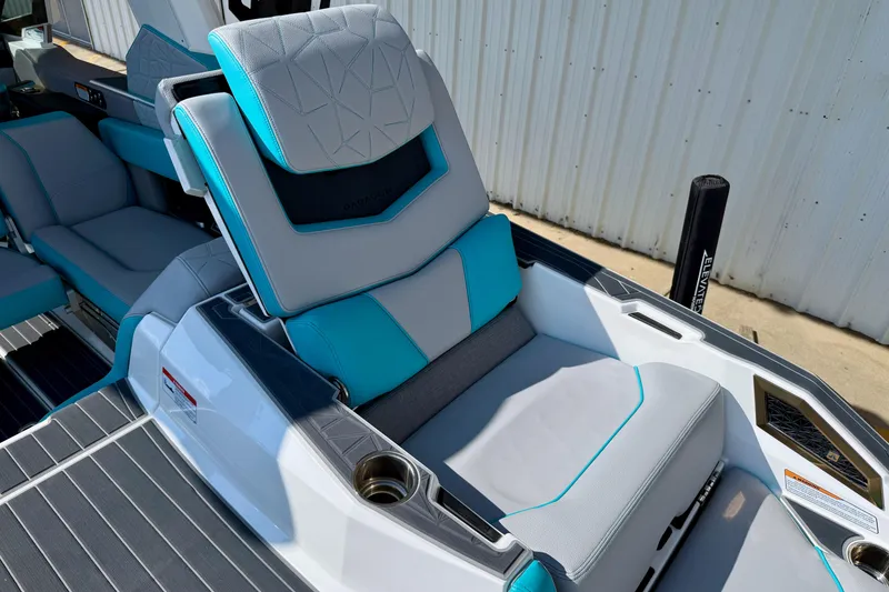 Slide: The Image of 2021 Nautique Super Air Nautique G23 Paragon boat interior with luxurious seating. - 19