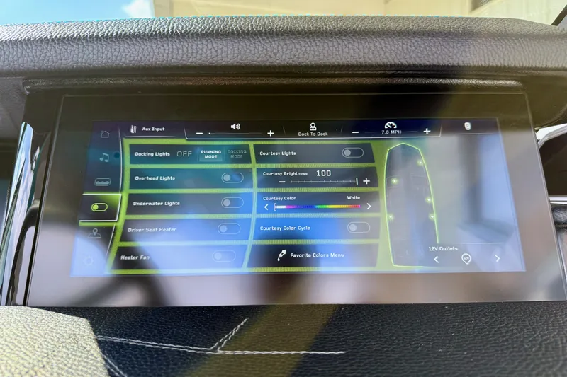 Slide: The Image of Touchscreen control panel in 2021 Nautique Super Air Nautique G23 Paragon boat. - 38