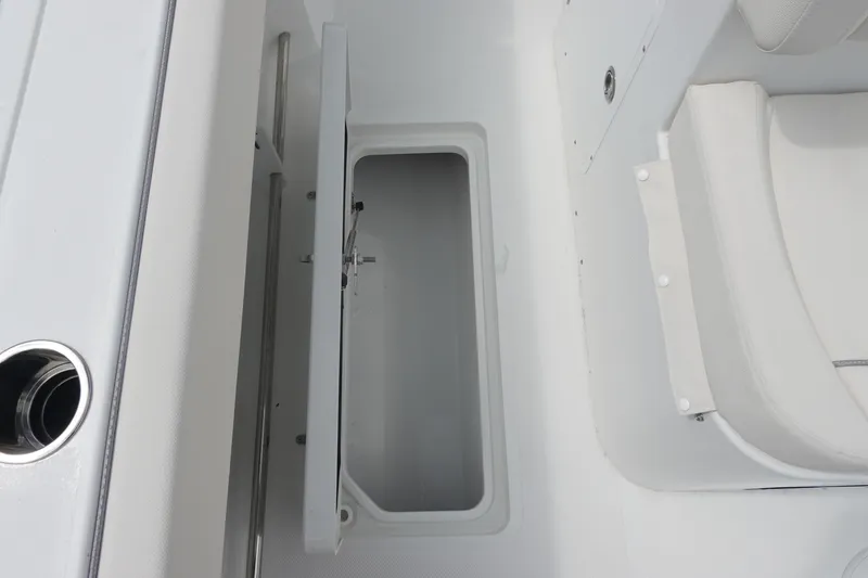 Slide: The Image of 2026 Sea Hunt Gamefish 27 Coffin Box interior, featuring open storage compartment. - 35