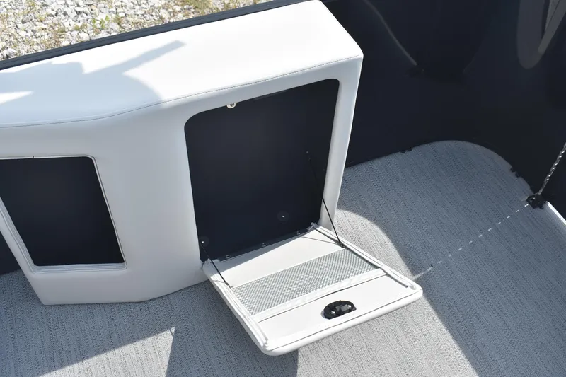 Slide: The Image of 2026 Godfrey Sweetwater SW 2286 C boat storage compartment with open hatch. - 13