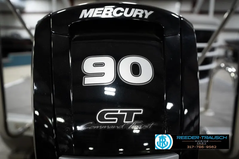 Slide: The Image of Mercury 90 Command Thrust engine on 2023 Bennington 22 LSR boat. - 47