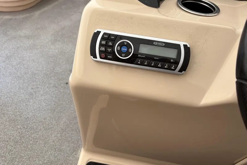 Slide: The Image of Control panel of a 2017 Sun Tracker Party Barge 20 DLX with Jensen audio system. - 7
