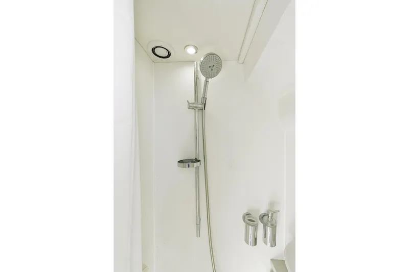 Slide: The Image of Shower area in 2014 Sunseeker 68 Sport Yacht, featuring modern fixtures. - 29