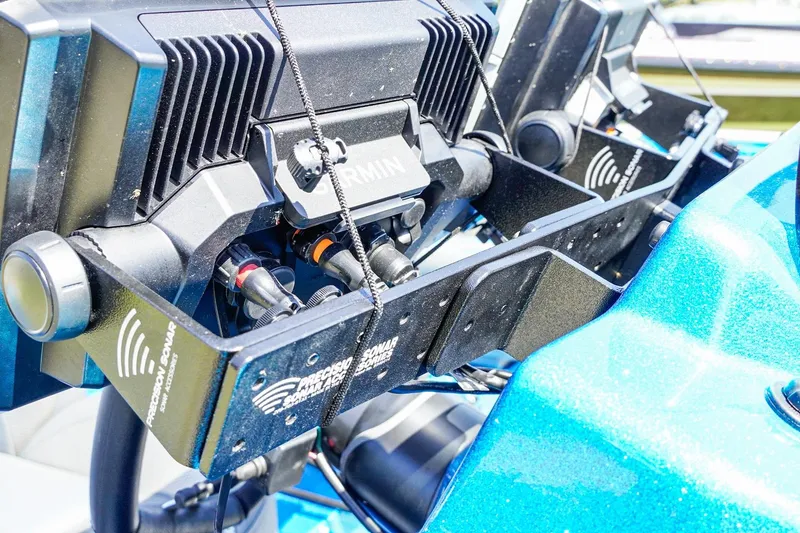 Slide: The Image of 2025 Bass Cat Puma STS with advanced sonar technology and Garmin equipment. - 31