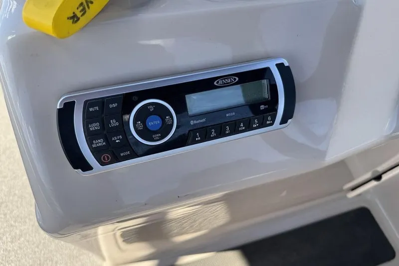 Slide: The Image of Jensen audio system on 2017 Sun Tracker FISHIN' BARGE® 20 DLX boat console. - 41