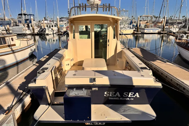 Slide: The Image of 2003 Albin 28 TE boat docked at marina, Channel Islands, CA. - 1