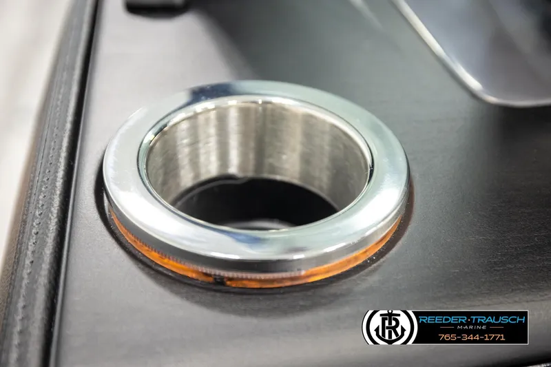 Slide: The Image of Close-up of a cup holder in a 2026 Bennington 22 MFBSE boat. - 32