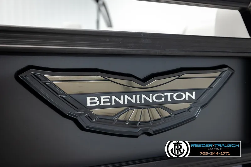 Slide: The Image of 2026 Bennington 22 MFBSE logo on a sleek black surface. - 43