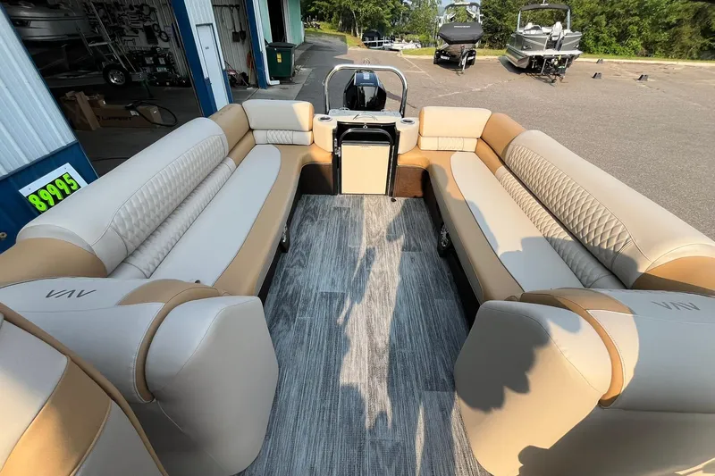 Slide: The Image of 2025 Avalon Catalina Quad Lounger interior with luxurious seating and modern design. - 11