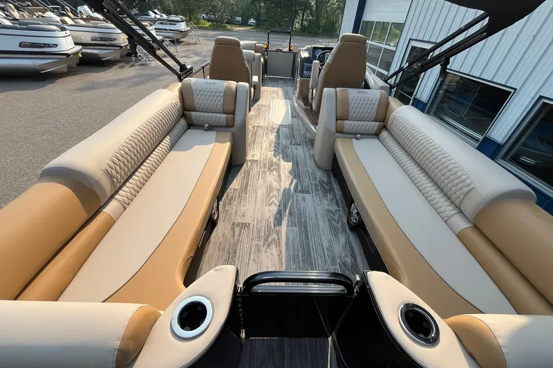 Slide: The Image of 2025 Avalon Catalina Quad Lounger interior with luxurious seating and modern design. - 15
