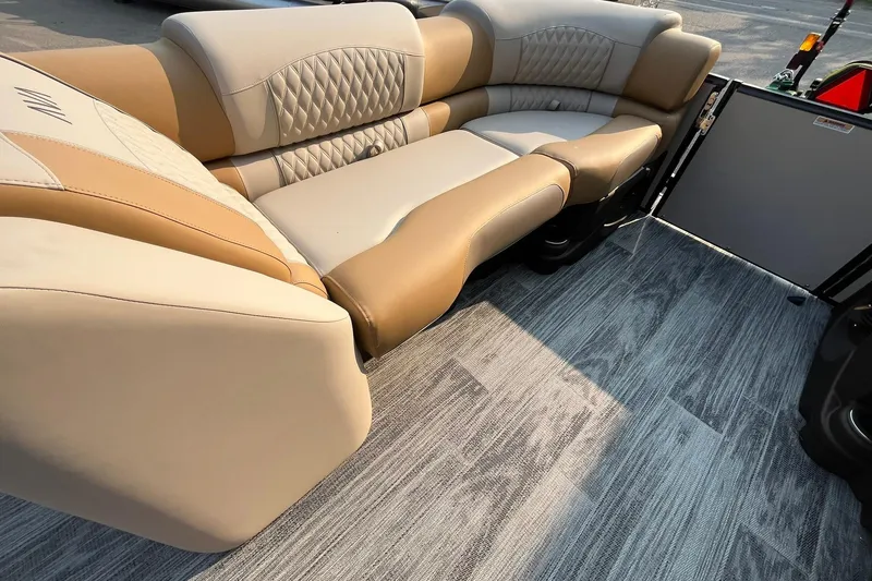 Slide: The Image of Luxurious seating on 2025 Avalon Catalina Quad Lounger with elegant upholstery and modern flooring. - 23