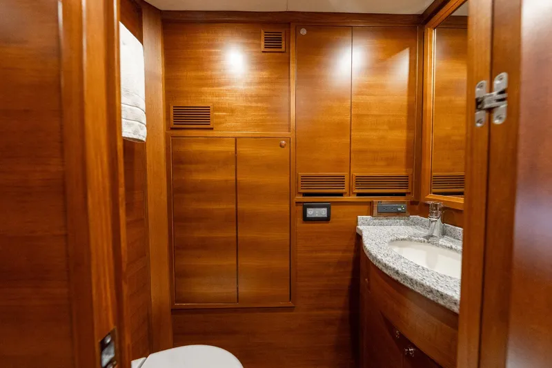 Slide: The Image of Laundry area in 2016 Grand Banks 72 Aleutian RP yacht with washer and dryer. - 101