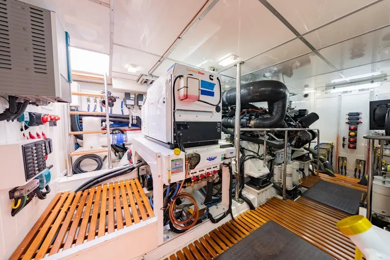 Slide: The Image of Engine room of 2016 Grand Banks 72 Aleutian RP with water filtration system. - 124