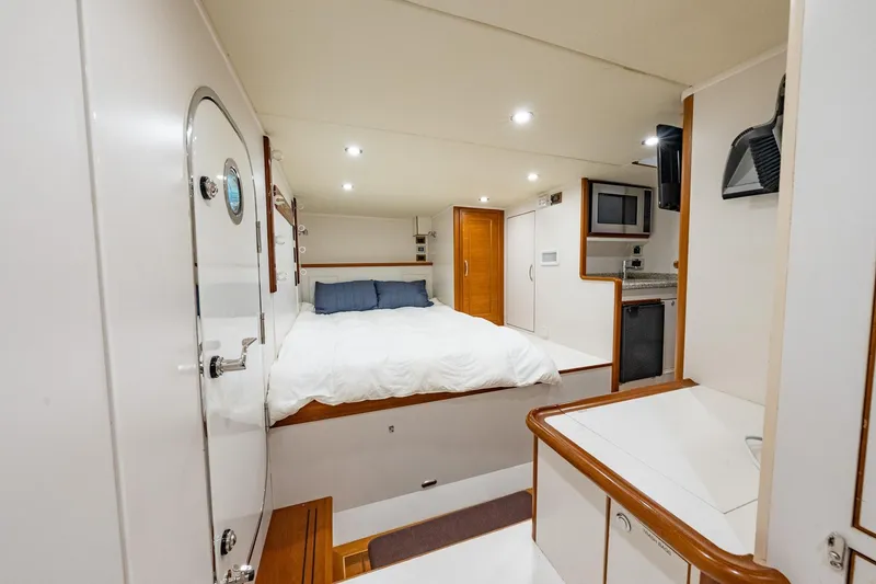 Slide: The Image of Luxurious bathroom in 2016 Grand Banks 72 Aleutian RP yacht with modern fixtures. - 130