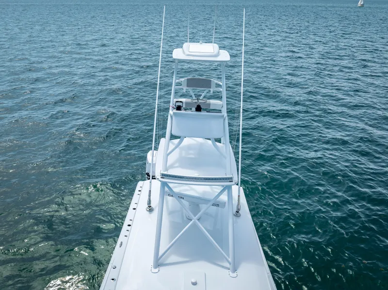 Slide: The Image of Freeman NEW 2024 boat with QUAD V10s 400 HP engines on open water. - 28