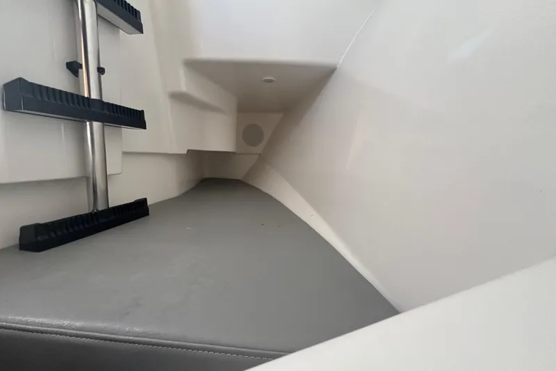 Slide: The Image of Interior view of 2023 Albemarle 27 Dual Console boat, featuring a sleek, modern design. - 48