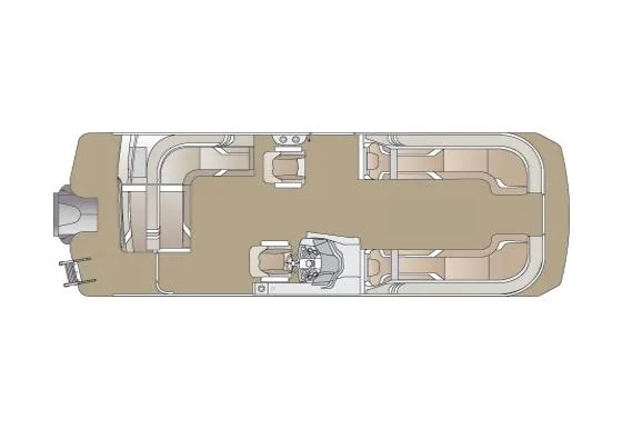 Slide: The Image of Manufacturer Provided Image: Top view of 2020 Crest Caribbean RS 250 SLS boat layout. - 27