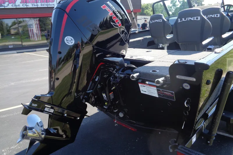 Slide: The Image of 2025 Lund 1775 Adventure Sport boat with Mercury Pro XS outboard motor. - 5