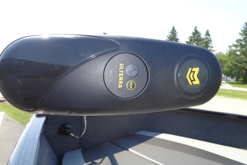 Slide: The Image of Close-up of 2025 Lund 1775 Adventure Sport boat's Ulterra motor control panel. - 9